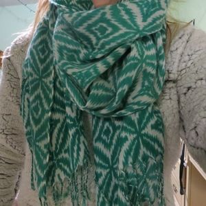 Teal Pattern Scarf